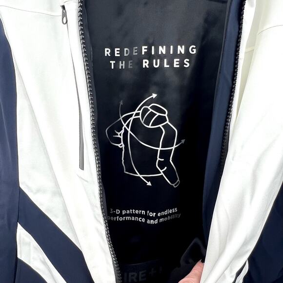 BOGNER Women's Dalya Hooded Two Tone Ski Jacket US 4 Small Off White WP NWOT - Picture 8 of 15